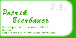 patrik bierbauer business card